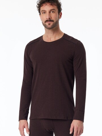 SCHIESSER Shirt in Bruin: voorkant