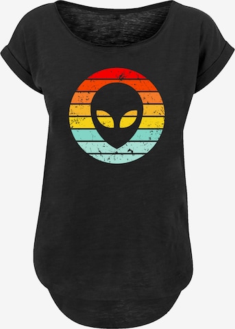 T-shirt 'Alien Retro Sonnenuntergang' F4NT4STIC en noir : devant