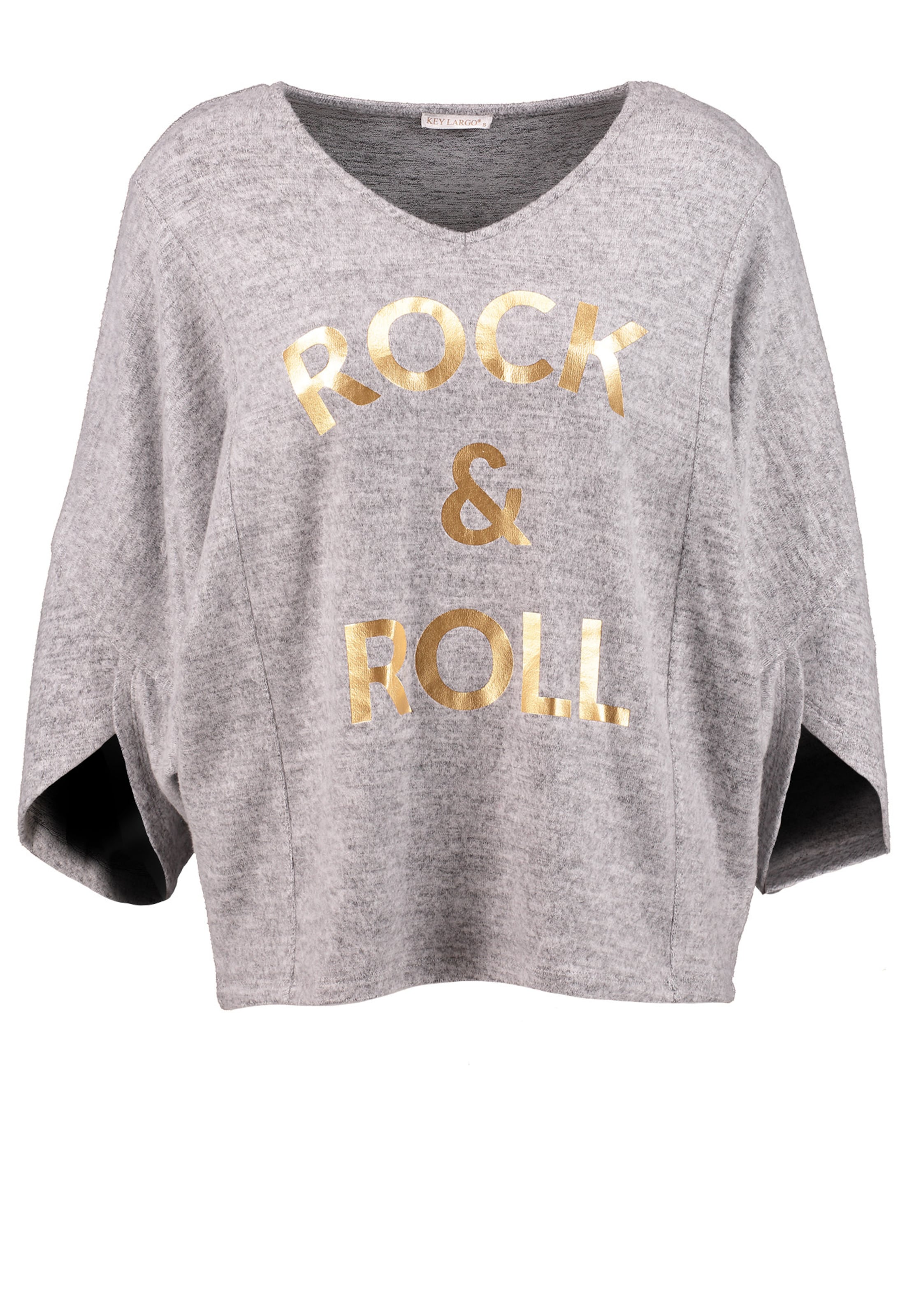 Key Largo Sveter 'Rock´n Roll' - Sivá: predná strana