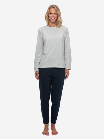 SCHIESSER Pajama 'Cotton' in Blue