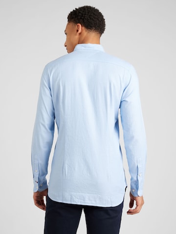 TOMMY HILFIGER Regular fit Button Up Shirt 'FLEX' in Blue