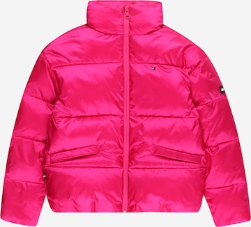 TOMMY HILFIGER Zimní bunda – pink: přední strana