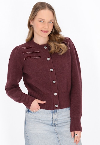 MYMO Knit cardigan in Red