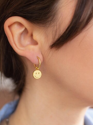 paeoni colors Earrings 'Smiley Hoop' in Yellow