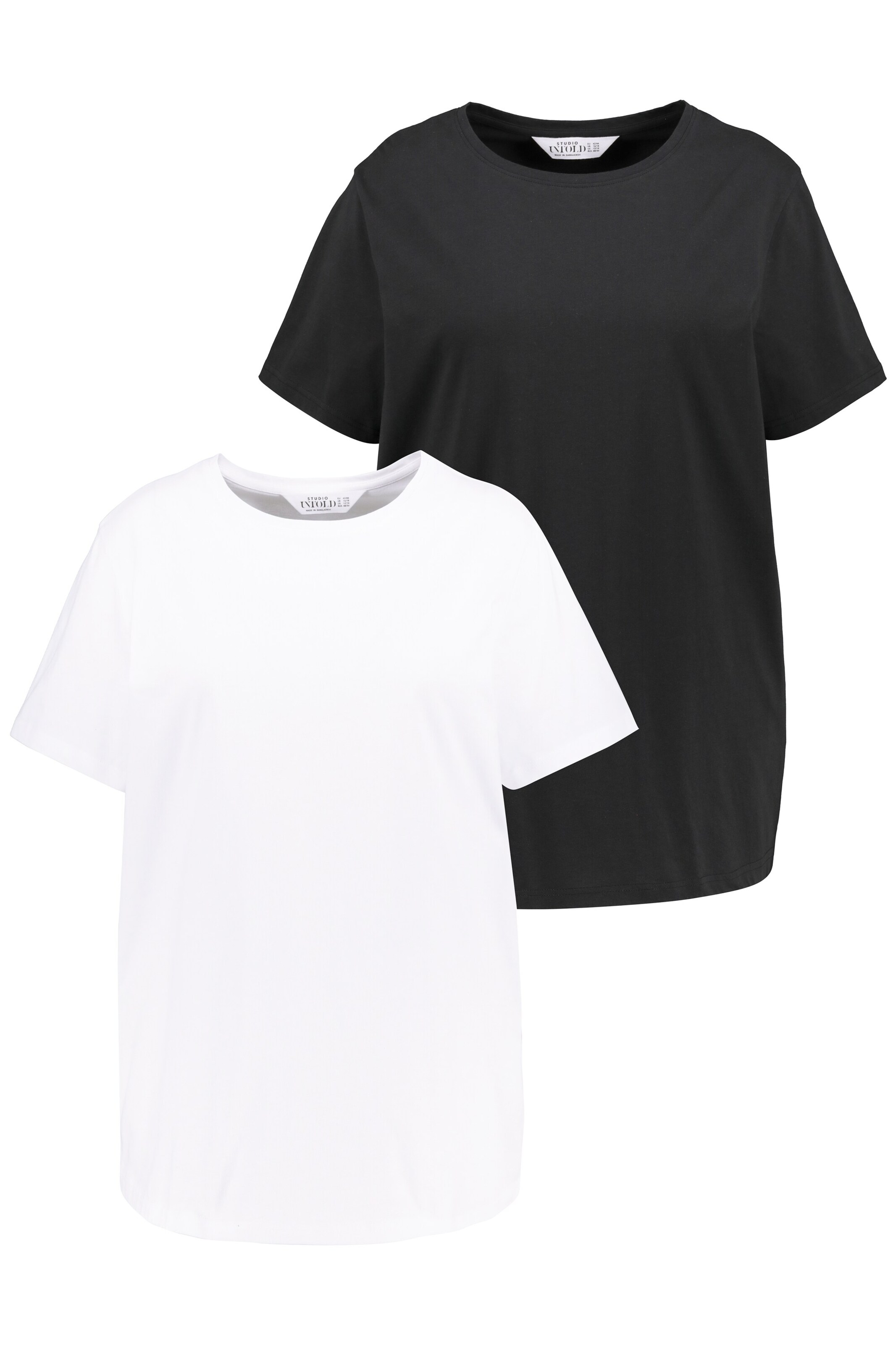 Studio Untold Shirt in Zwart: voorkant