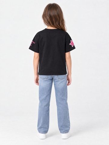 Hilal Akinci Kids Póló 'HİLAL AKINCI KİDS Baumwoll-T-Shirt mit kurzen Ärmeln' - fekete