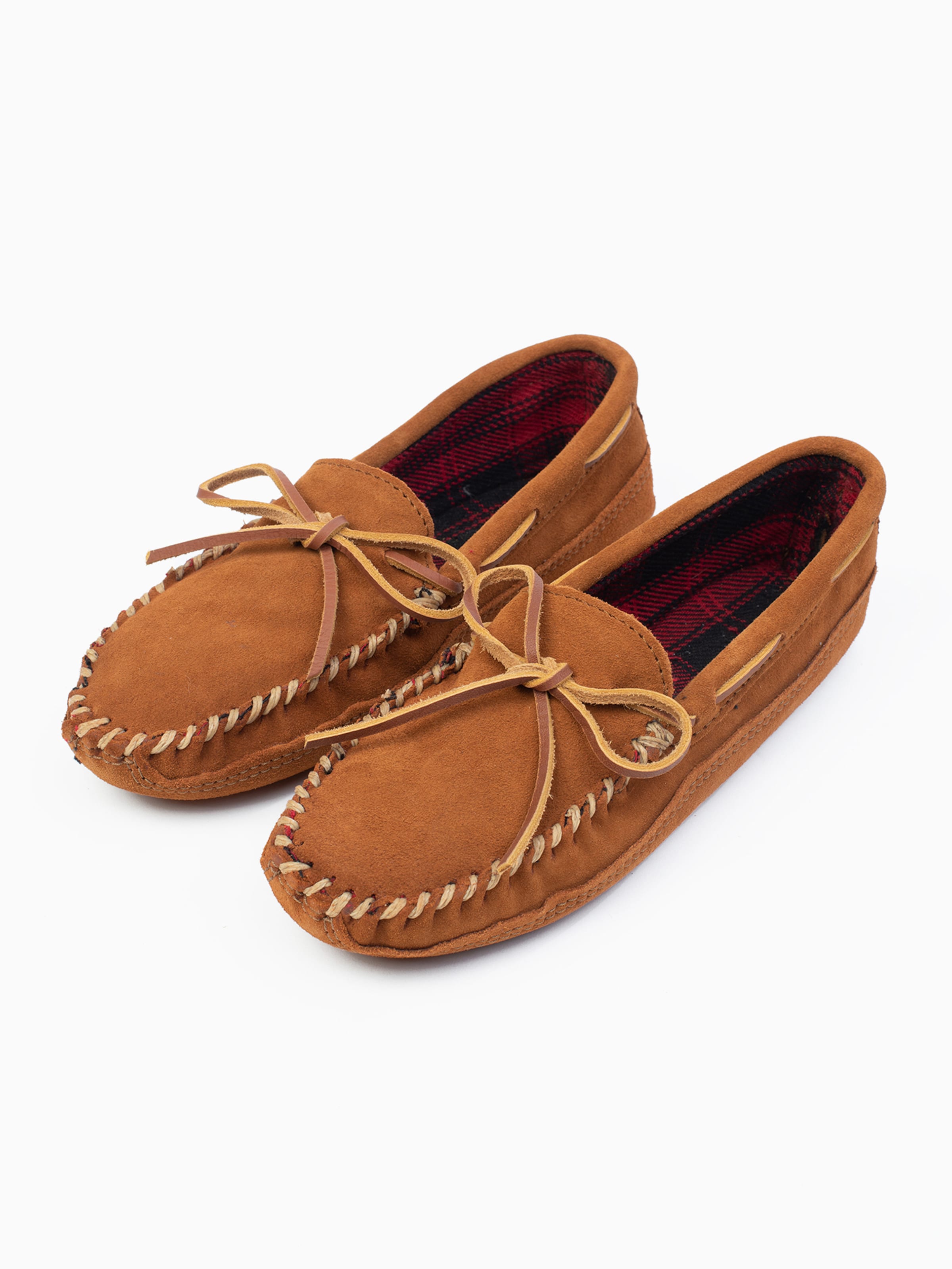 Mocassino 'Doublebottomfleece' di Minnetonka in marrone
