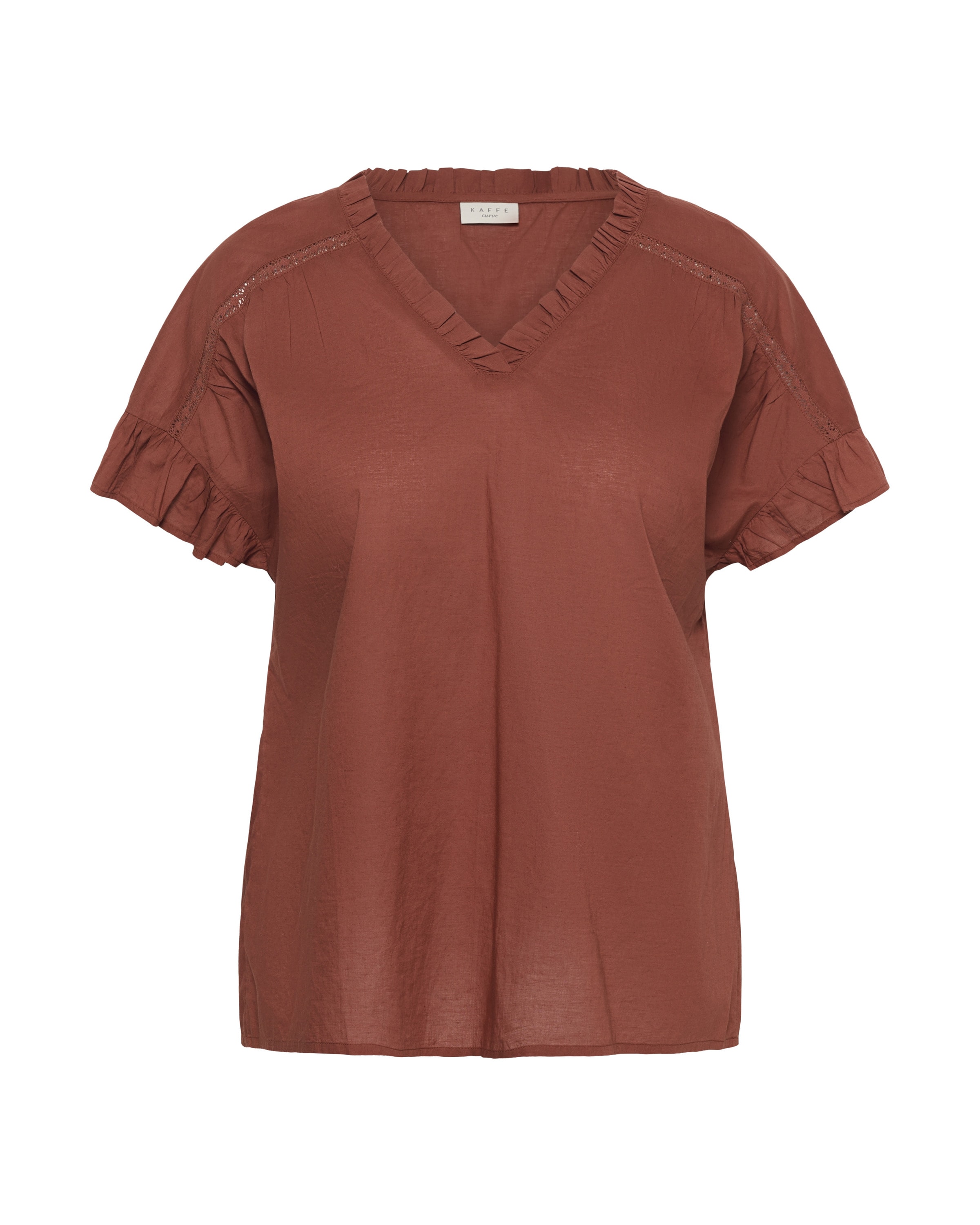 KAFFE CURVE Bluse 'KCValeria' i rød: forside