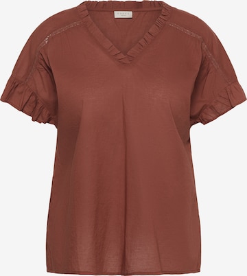 KAFFE CURVE Bluse 'KCValeria' i rød: forside
