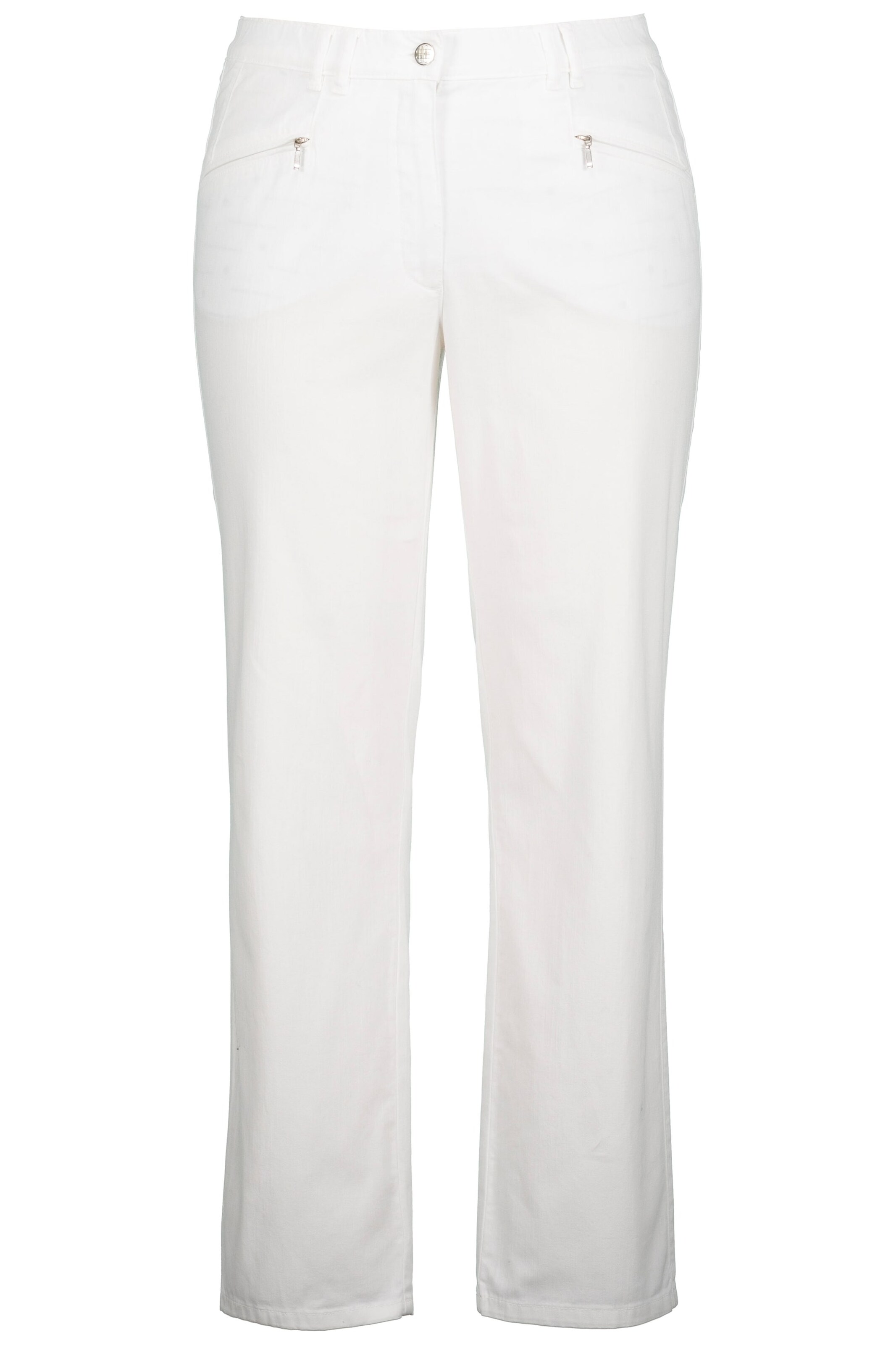 Ulla Popken Trousers in White: front