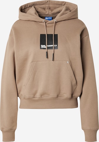 Sweat-shirt KARL LAGERFELD JEANS en marron : devant