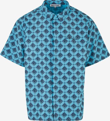 Chemise 9N1M SENSE en bleu : devant