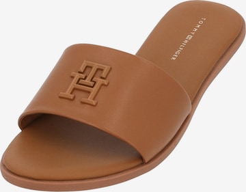 TOMMY HILFIGER Mules in Brown: front