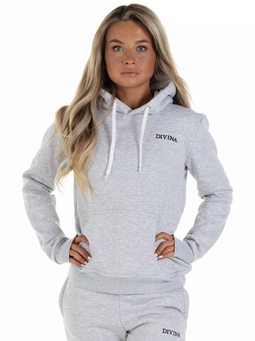 Divina Sweatshirt 'Comfy' in Grijs: voorkant