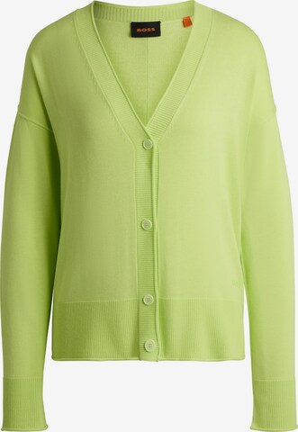 BOSS Knit Cardigan 'C_Feda' in Green: front