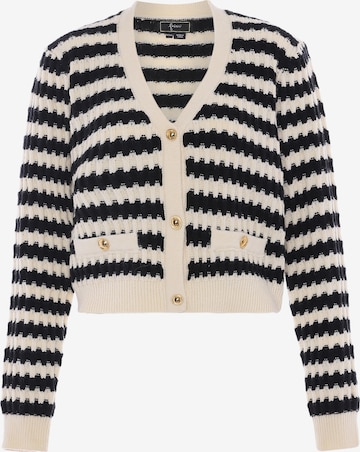 faina Knit Cardigan in Beige: front