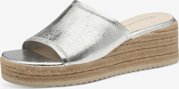 Mule Tamaris en argent : devant