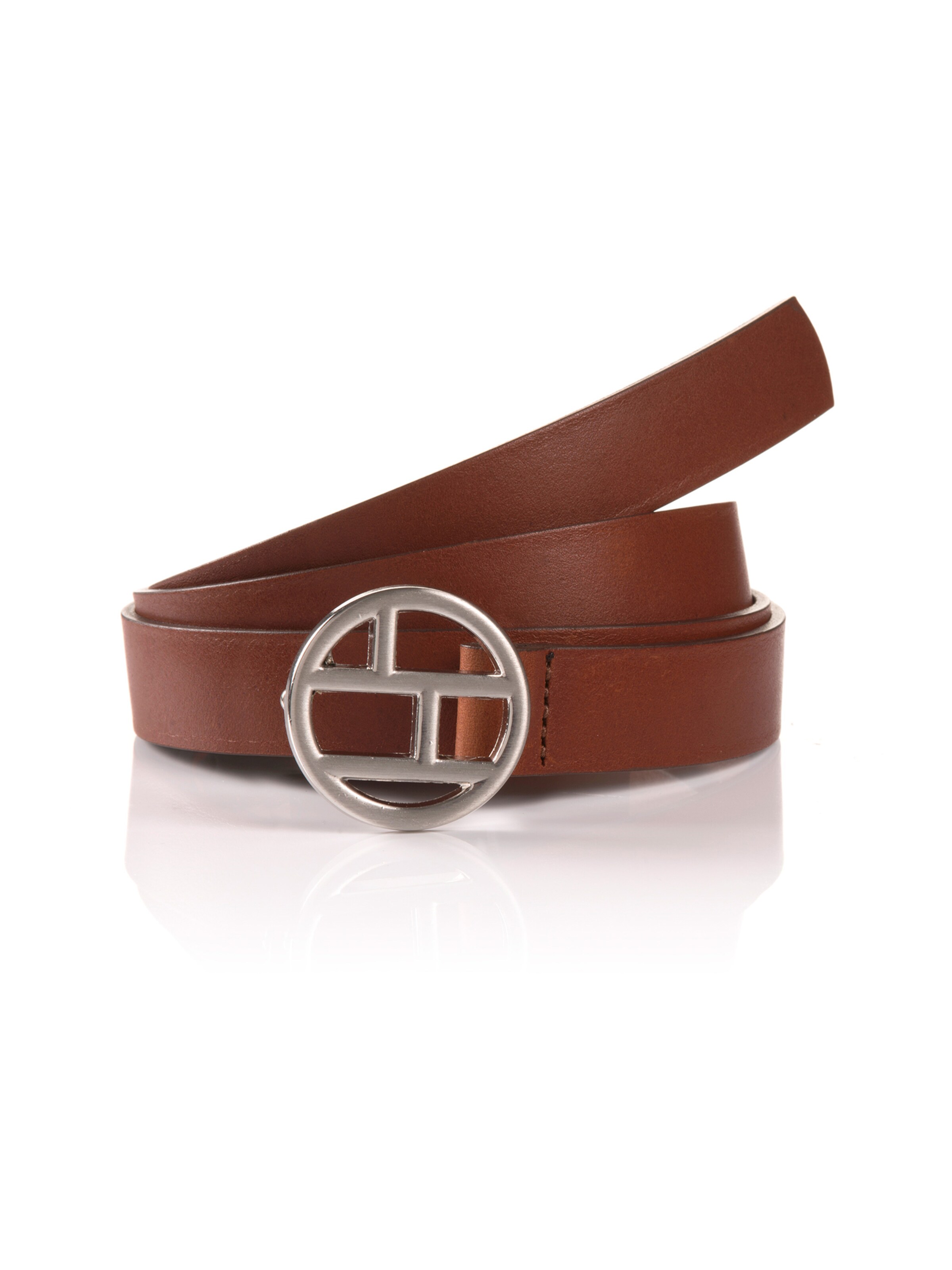 TOM TAILOR - Cinturón 'LAYA' en marrón: frente