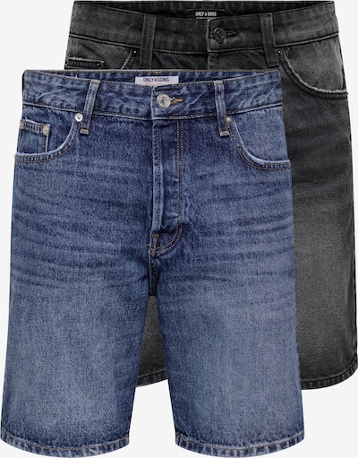 Only & Sons Traperice 'ONSEDGE' u plavi traper / crna, Pregled proizvoda