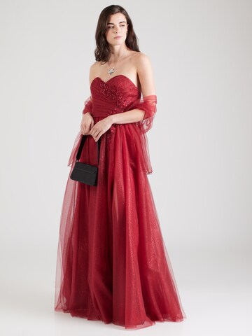 Robe de soirée mascara en rouge