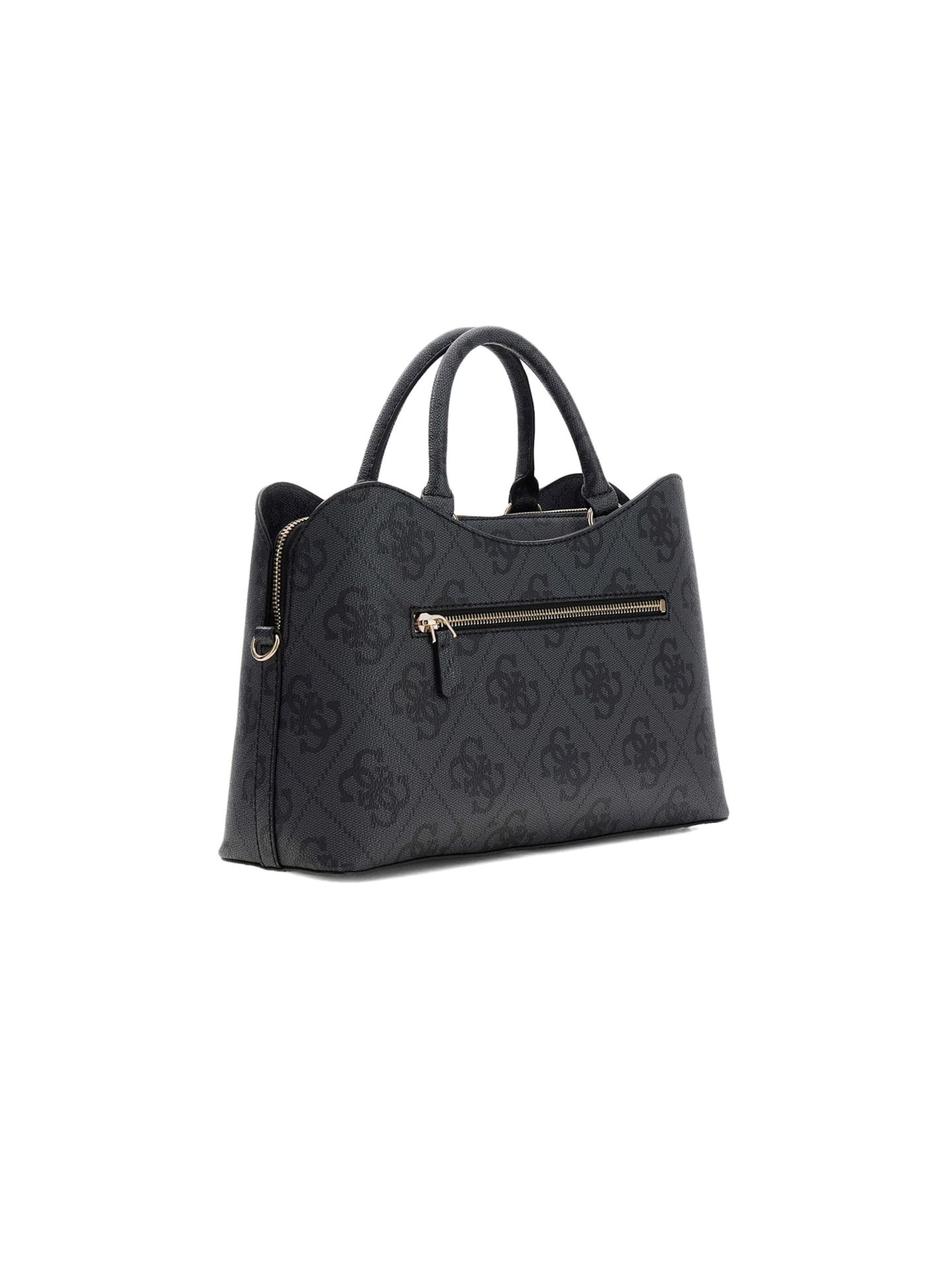 GUESS - Bolso de mano 'Janie Logo Girlfriend Satchel' en gris