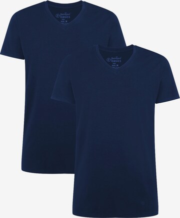 Bamboo basics Shirt in Blauw: voorkant