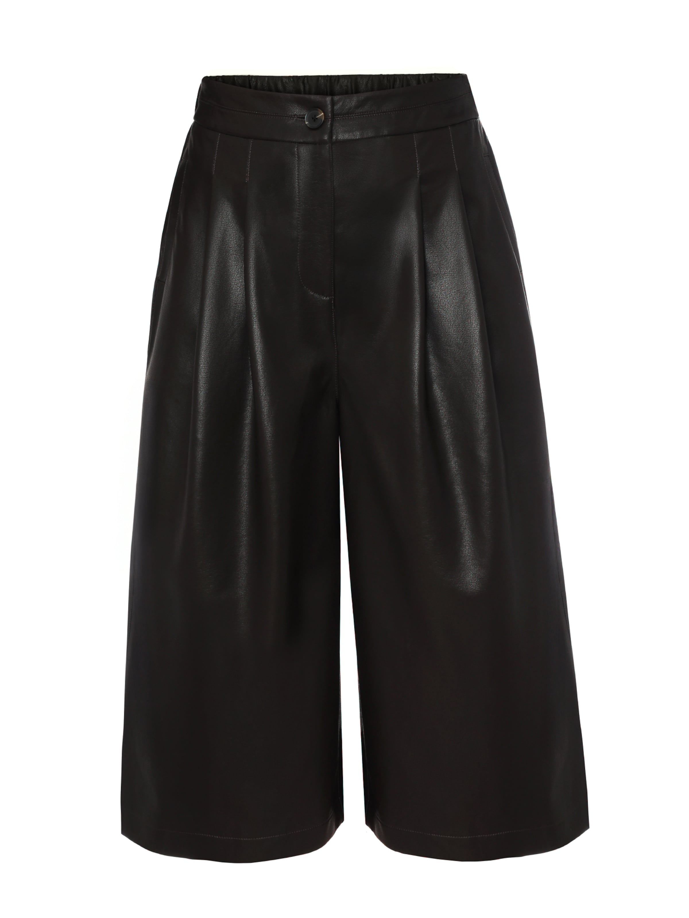 Wide Leg Pantalon à pince 'Narea' TATUUM en marron : devant