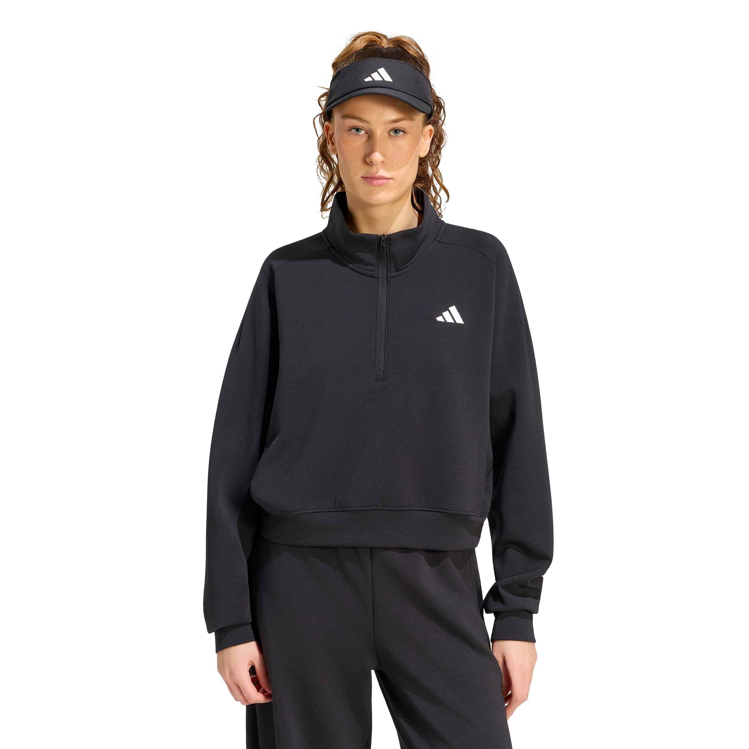 Hanorac sport de la ADIDAS PERFORMANCE pe negru: față