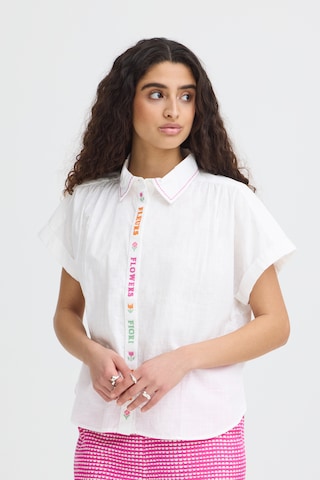 ICHI Shirt in Wit: voorkant