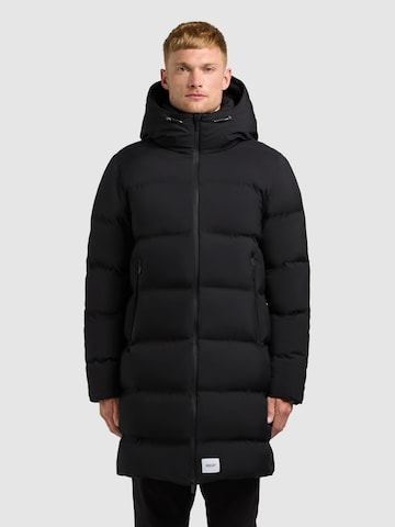 Manteau d’hiver 'CAIUS3' khujo en noir : devant