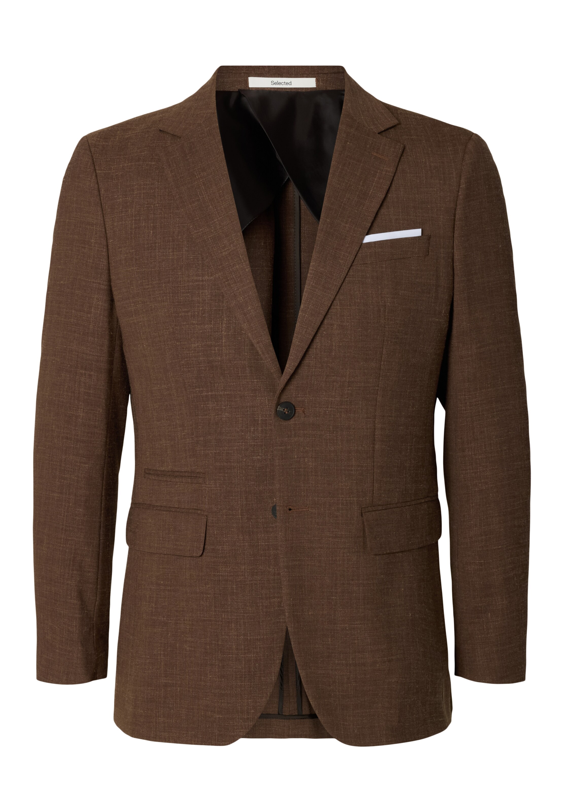 SELECTED - Chaqueta saco 'SLHOasis' en marrón: frente