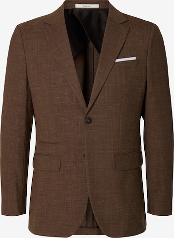 SELECTED - Chaqueta saco 'SLHOasis' en marrón: frente