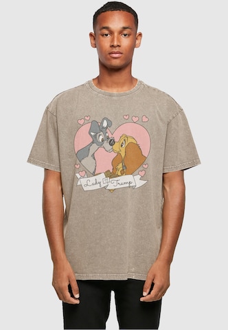 ABSOLUTE CULT Shirt 'Lady And The Tramp - Love' in Brown: front