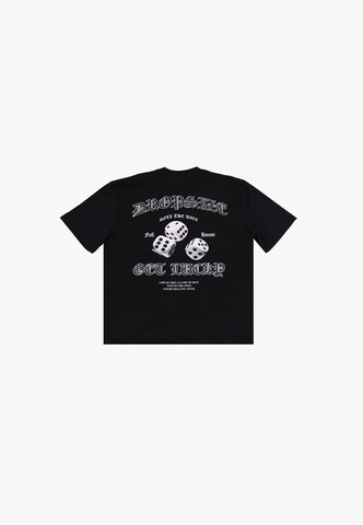 Dropsize Shirt 'Roll The Dice' in Zwart