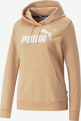 PUMA Sports sweatshirt 'ESSENTIALS' in Beige: front