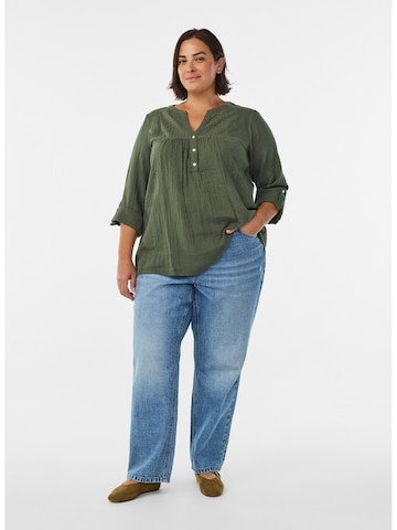 Zizzi Bluse 'Cavivu' in Grün