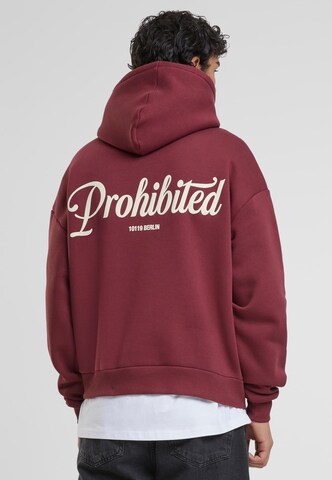 Prohibited Sweatshirt in Rot: Vorderseite