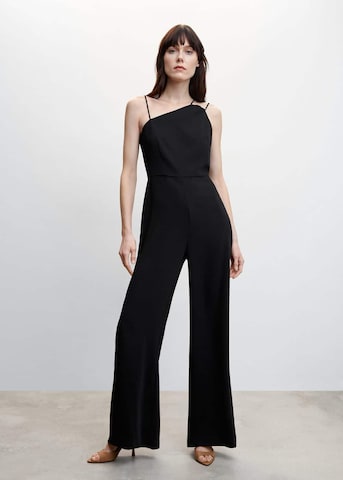 MANGO Jumpsuit 'Lemon' in Zwart: voorkant