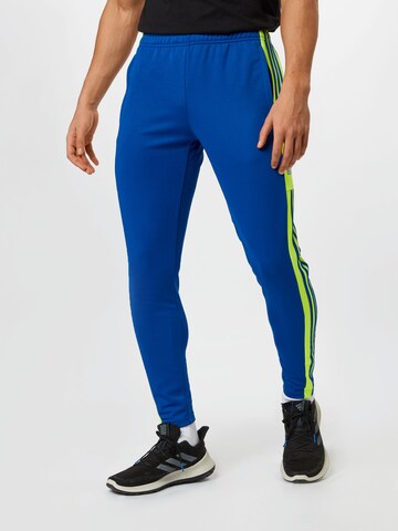 ADIDAS PERFORMANCE Slim fit Workout Pants 'Squadra 21' in Blue: front