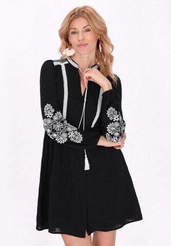 Abito camicia 'Spring Summer' di usha FESTIVAL in nero: frontale