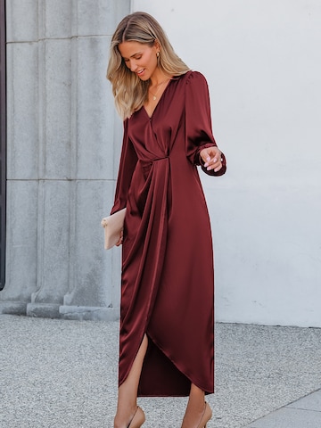 Cupshe Evening Dress 'Draped tulip hem' in Red