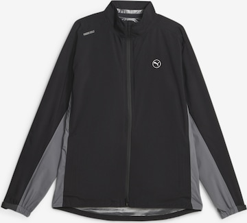 PUMA Athletic Jacket in Black: front