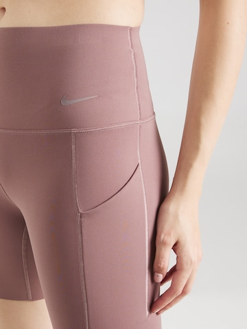 NIKE Skinny Sportovní kalhoty – fialová