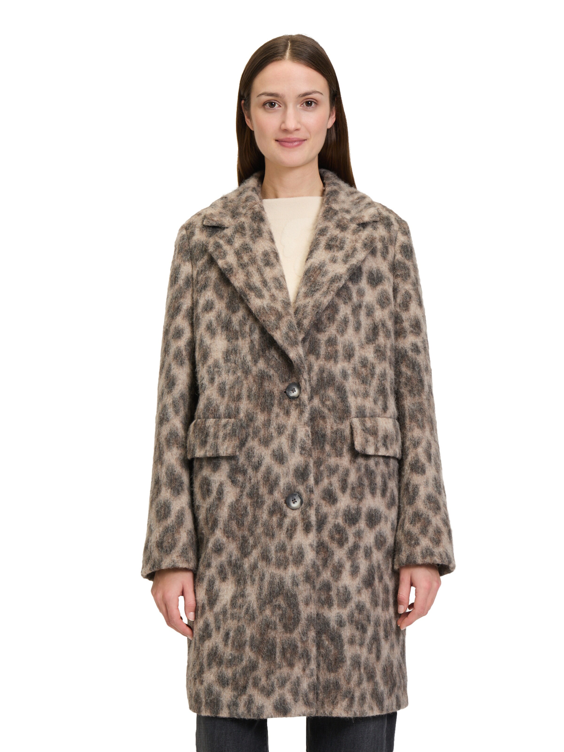 Betty & Co Winter Coat in Brown: front