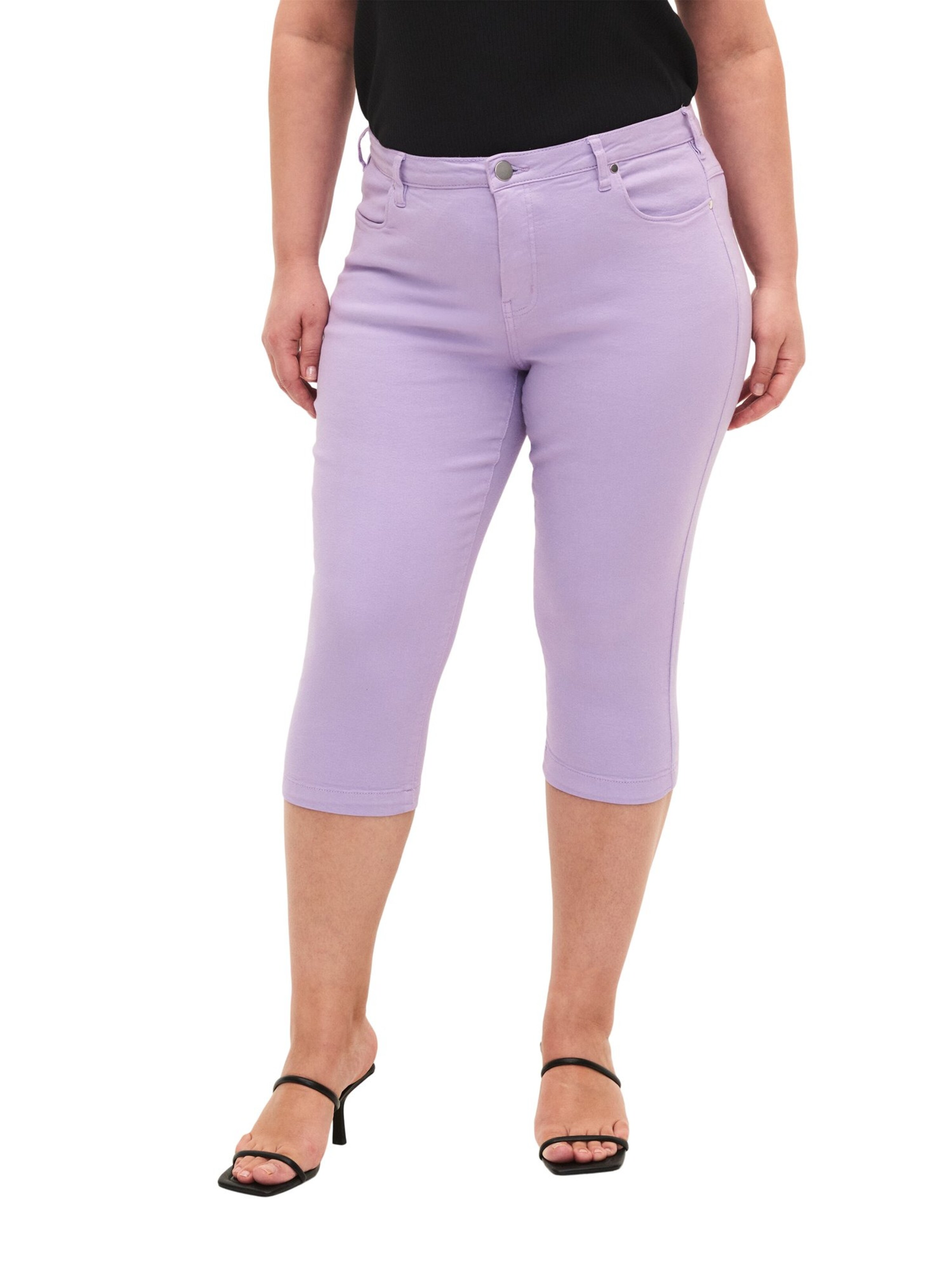 Zizzi Skinny Jeans in Purple: front