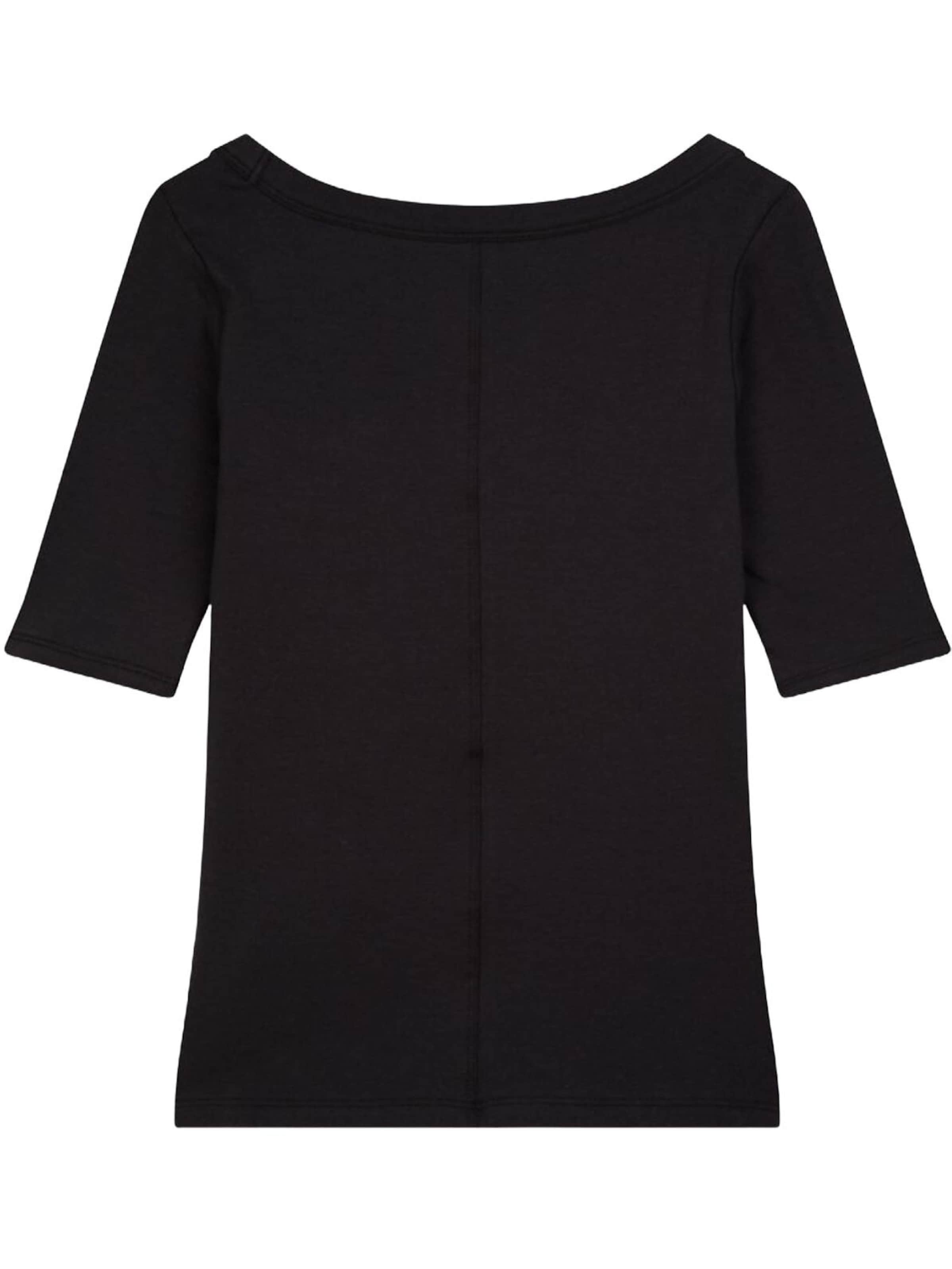 LTB Jeans - Camiseta 'LTB Jeans T-Shirt mit Ärmeln oberhalb des Ellbogens' en negro: frente