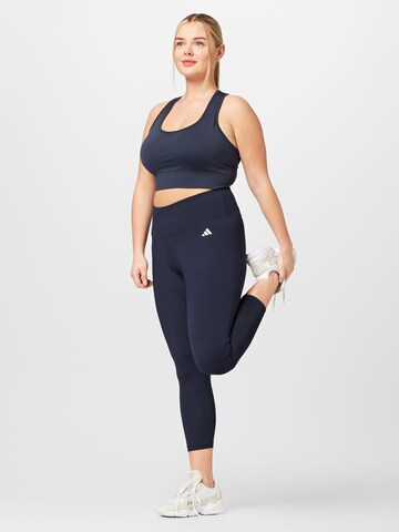 ADIDAS PERFORMANCE Skinny Sporthose 'Essentials High-Waisted ' in Blau