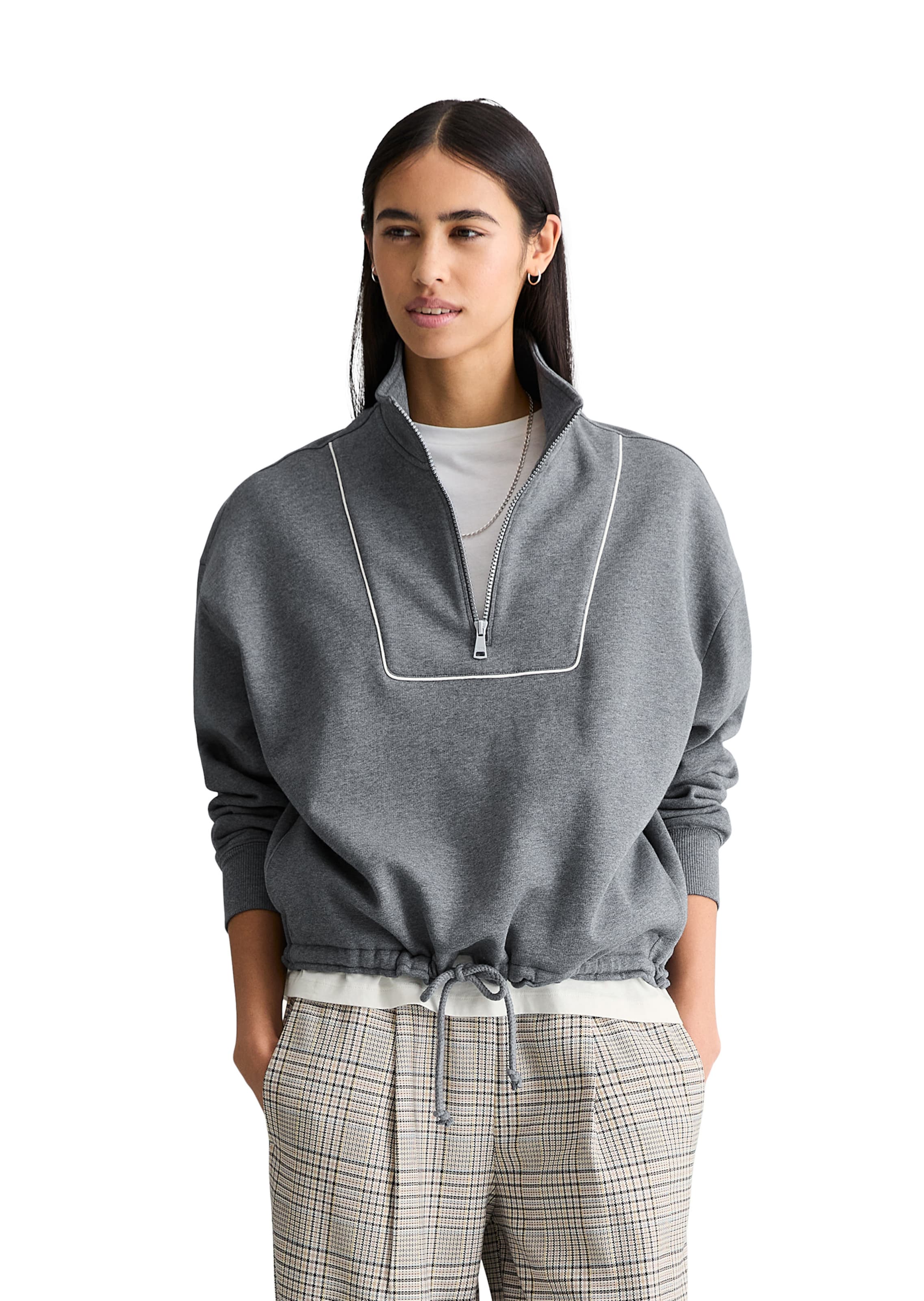 Marc O'Polo DENIM Sweatshirt in Grijs: voorkant