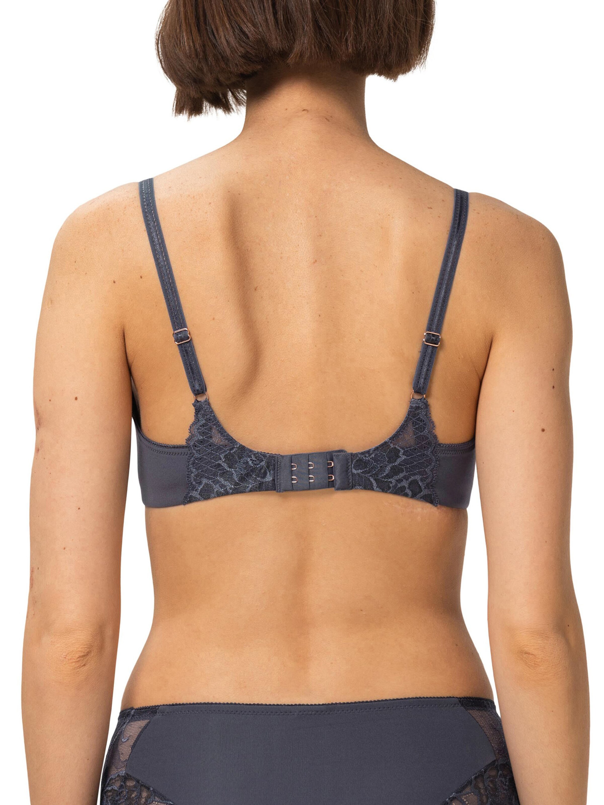 TRIUMPH Bra 'Wild Peony Florale' in Grey