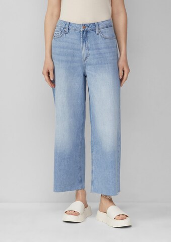 Wide Leg Jean 'Catie' QS en bleu : devant